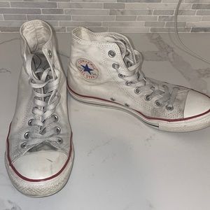 White converse high tops